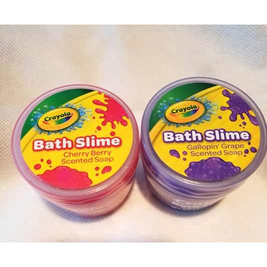 Crayola Bath Slime Scented Soap, Cherry Berry & Blue Berry Blue Pack Of 2 3.6 oz Each