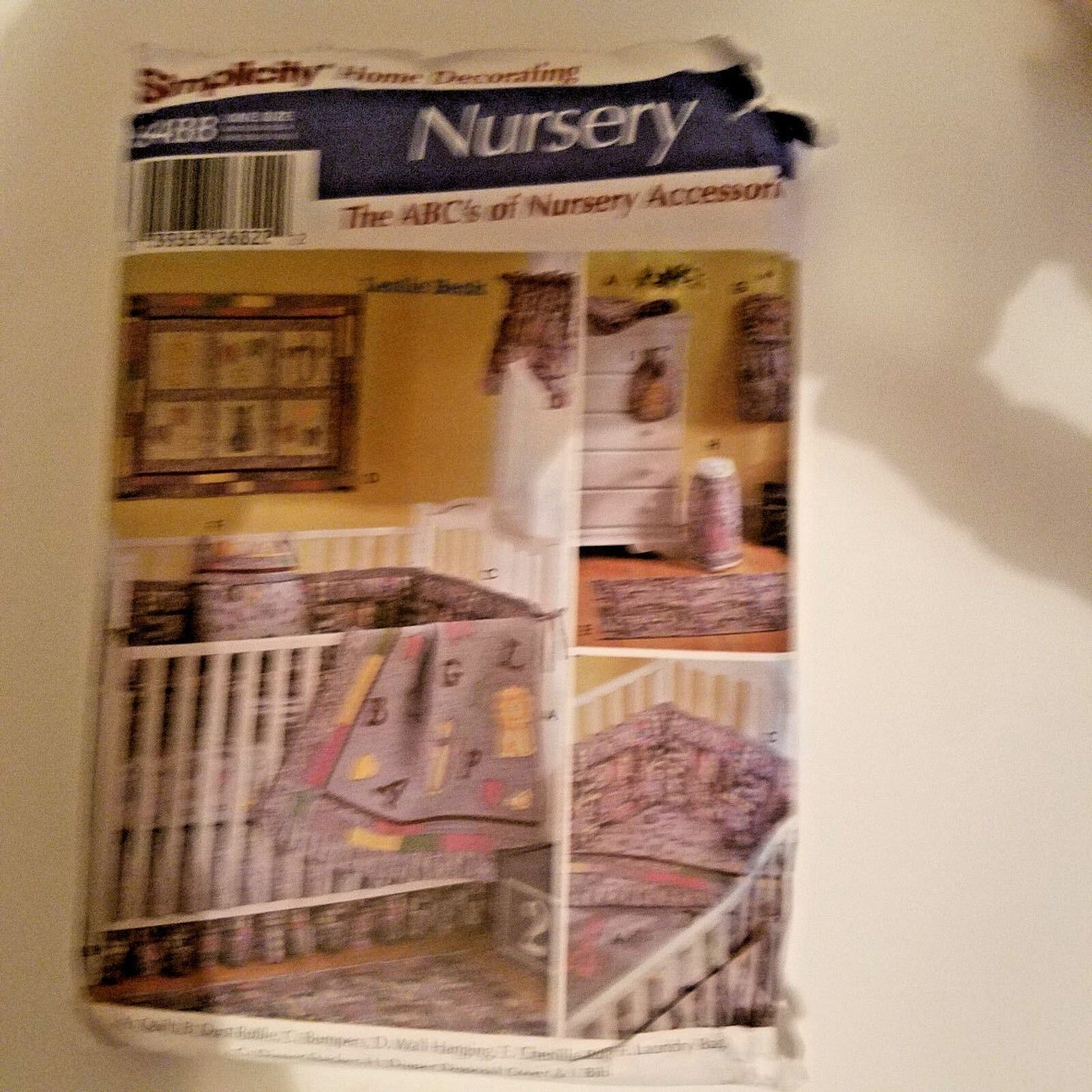 Pattern Simplicity # 5488 Size 5 Nursery The ABC's of Nursery Accessories