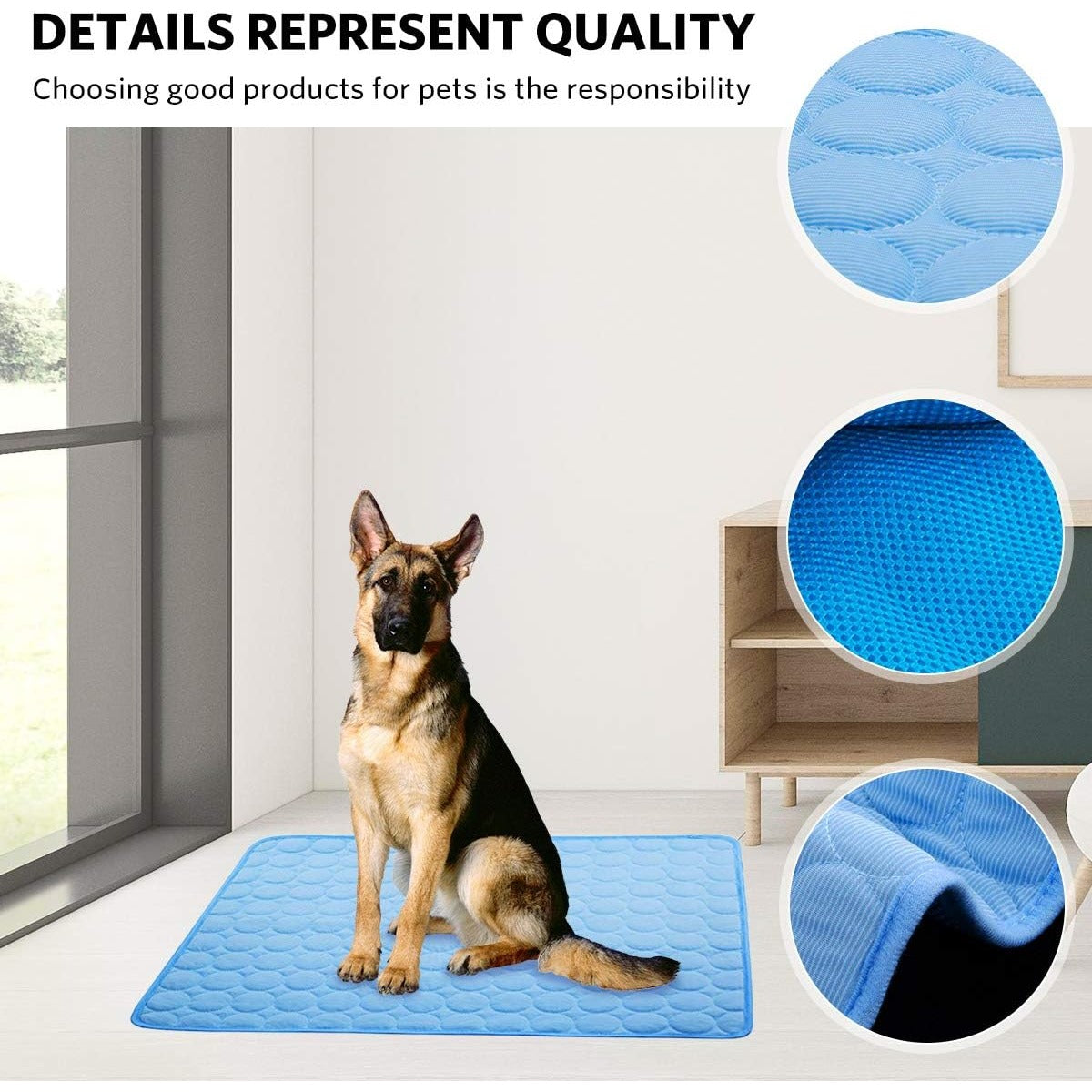 Dog Cooling Mat Pet Cooling Pads Dogs & Cats Pet Cooling Blanket for Outdoor Car Seats Beds 22IN x 28IN
