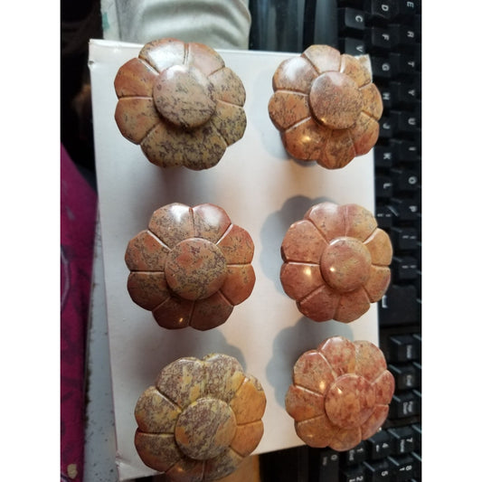 Vintage Draw Pulls Natural Stone By Tradewinds Design Made In India Set Of 6