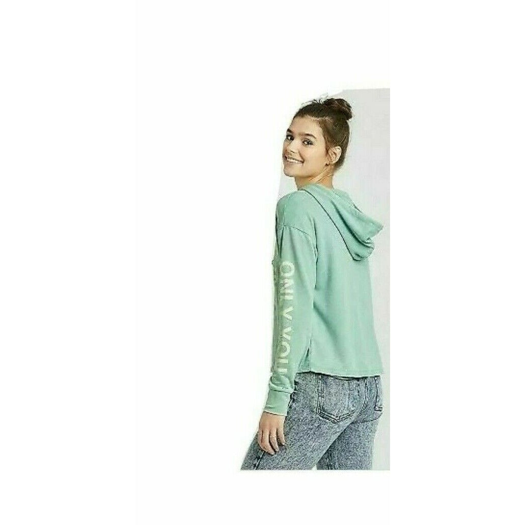 Sweatshirt Women's Teal Size XS Smokey the Bear Sweatshirt Hoodie Long Sleeve