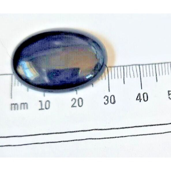 Gemstones Loose Black Onyx Cabochon 6.6 gr Pendant Size 24 mm x 32 mm