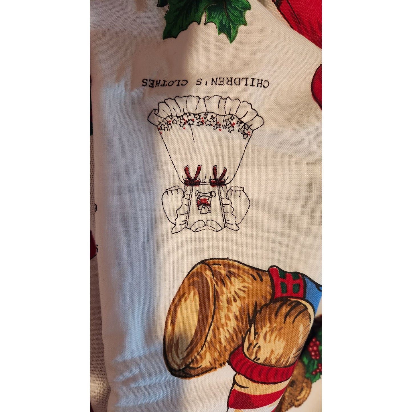 Craft Kit Peppermint Teddy Bear Applique  45" x 36"  Angels Teddy Bears Ornaments Bows