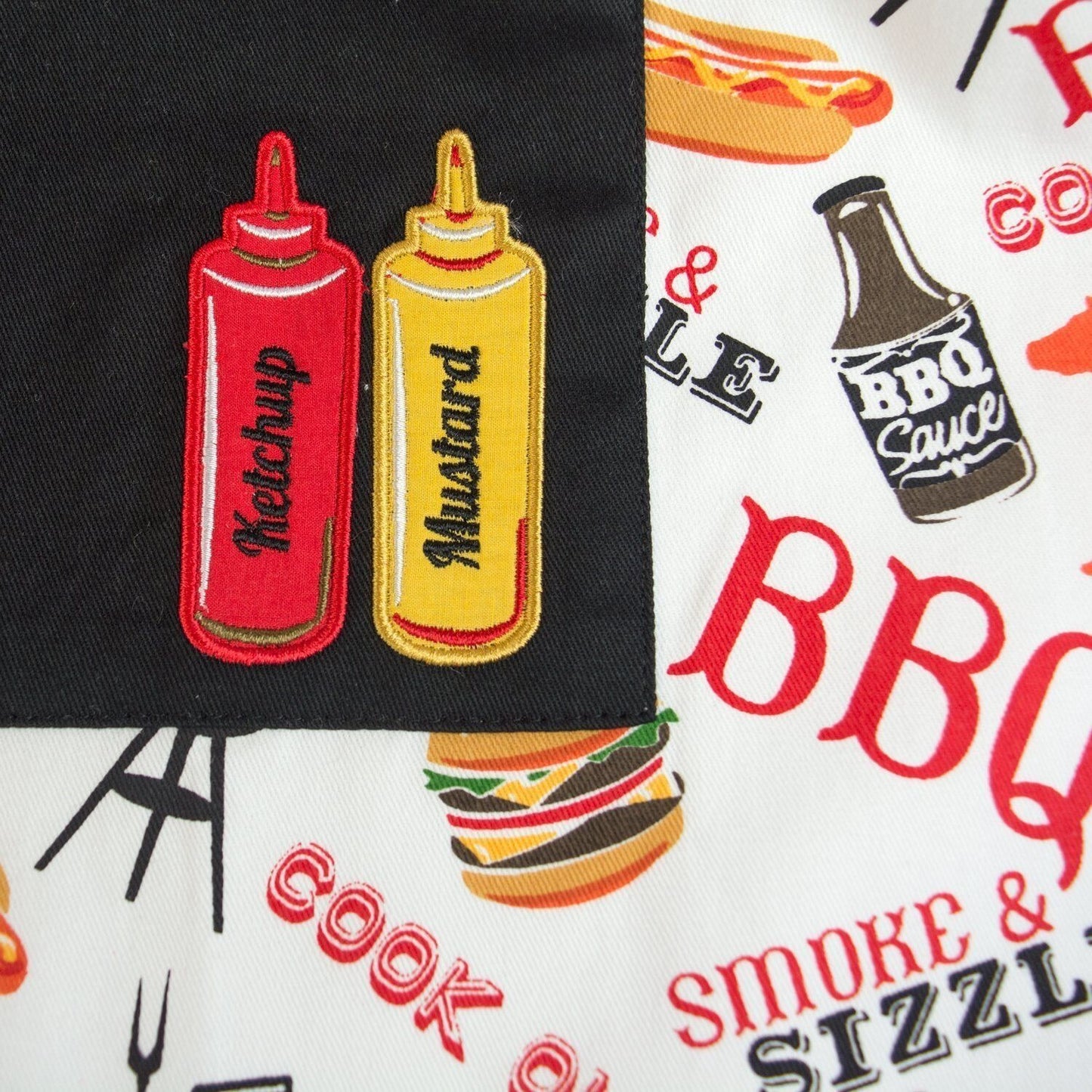 Apron BBQ DII 100% Cotton, Printed Unisex Bib Chef Kitchen Adjustable Neck & Waist