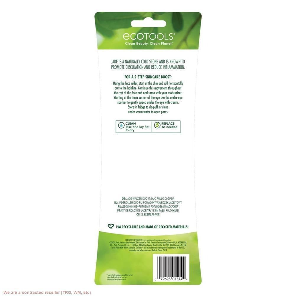 Skincare EcoTools Beauty Skin Care Tool Jade Facial Roller and Eye Roller Duo,