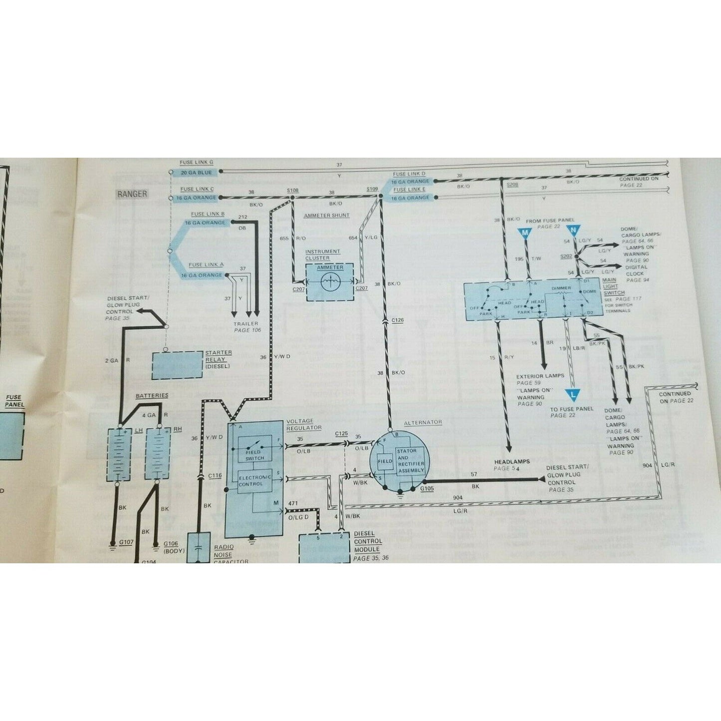 1984  Ford  Ranger Bronco II Electrical & Vacuum Troubleshooting Manual