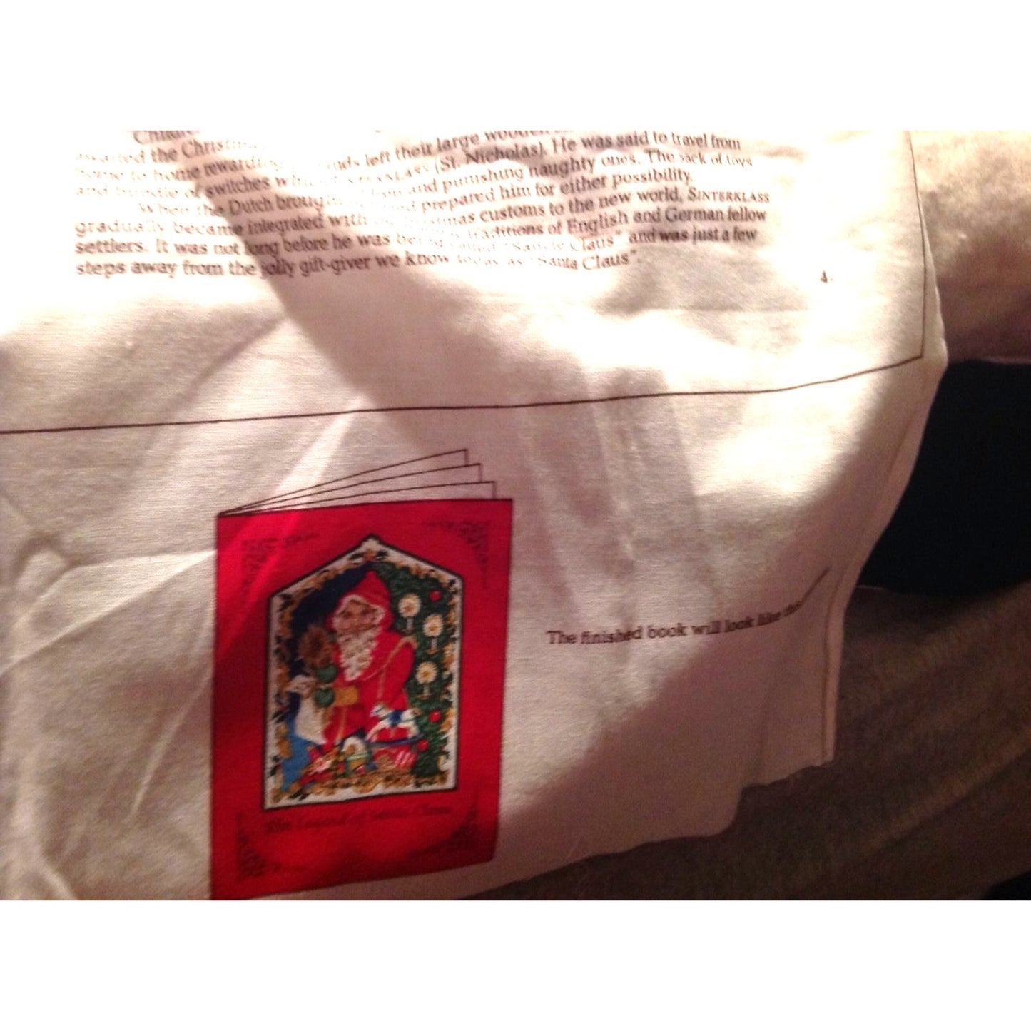 Craft Kit Father Christmas The Legend of Santa Claus Book Fabric with Instructions 44" x 36" Cranston Printworks