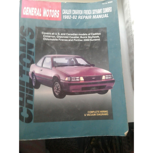1982 - 1992  Chilton's General Motors Chevy Camaro Repair Manual