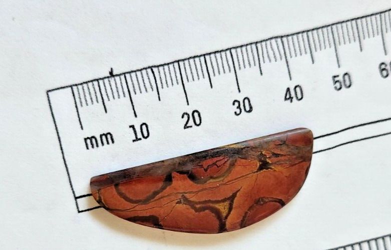 Gemstones Matched Pair Poppy Jasper 10 gr Earrings 50 ct Size 40mm x 10 mm
