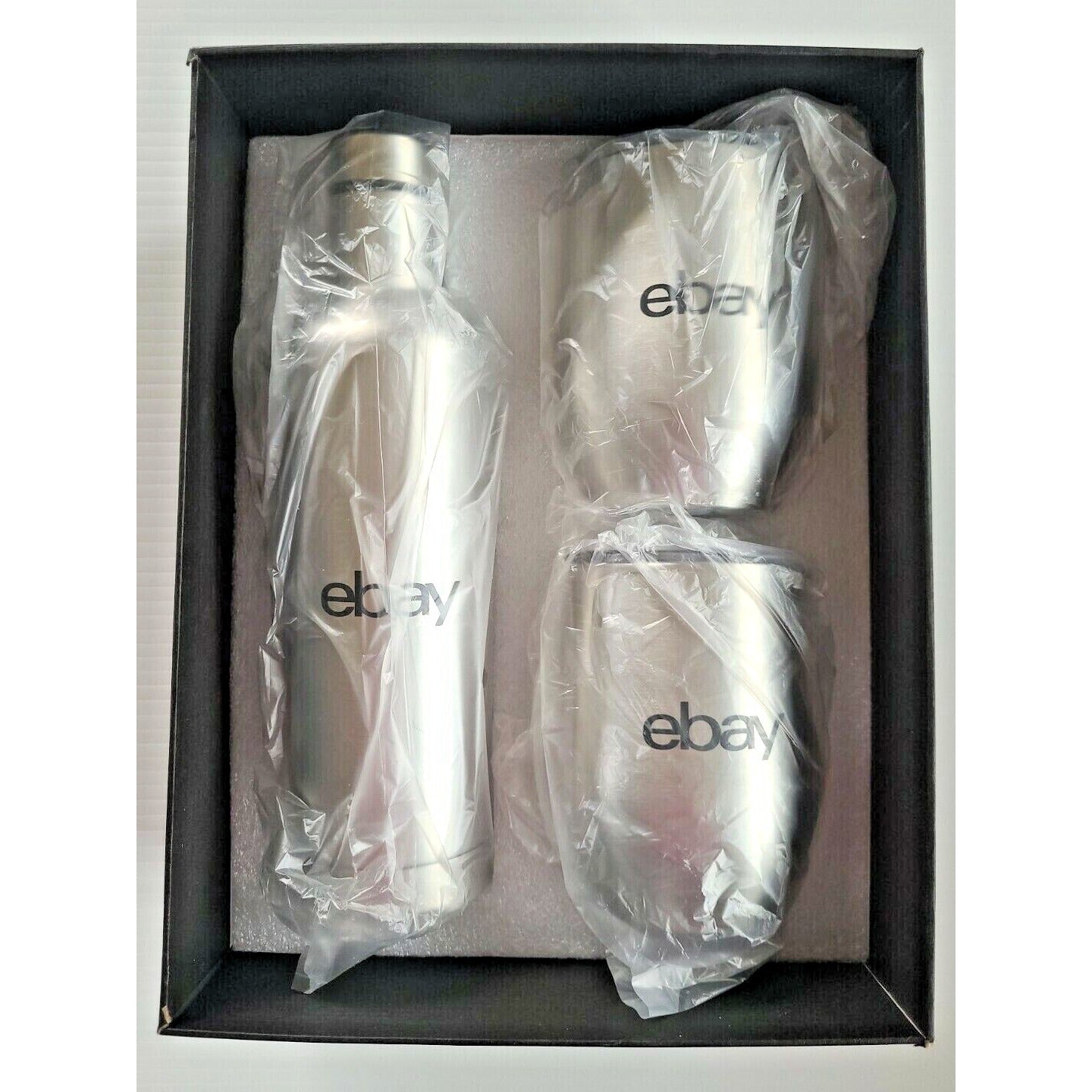 Stainless Steel Cocktail Mixed Drink Shaker 2 SS Mugs New Gift Box Ebay Branded