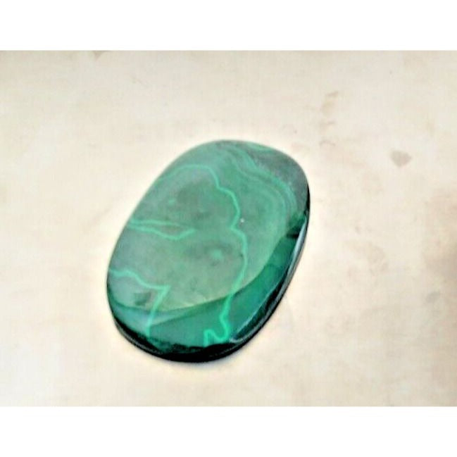 Gemstones Loose Malachite Cabochon 35.3 gr Pendant Size 60 mm x 38 mm x 3 mm