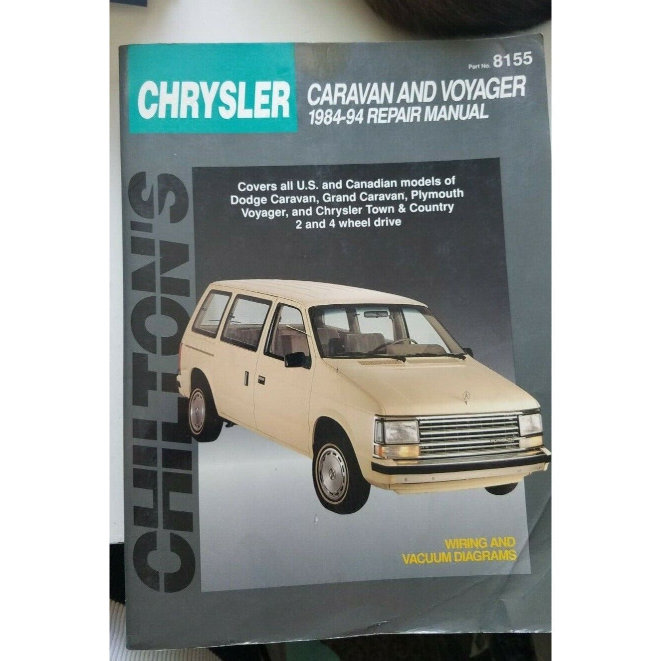 1984-92 Chilton's Chrysler Caravan Voyager  Repair Manual # 8155