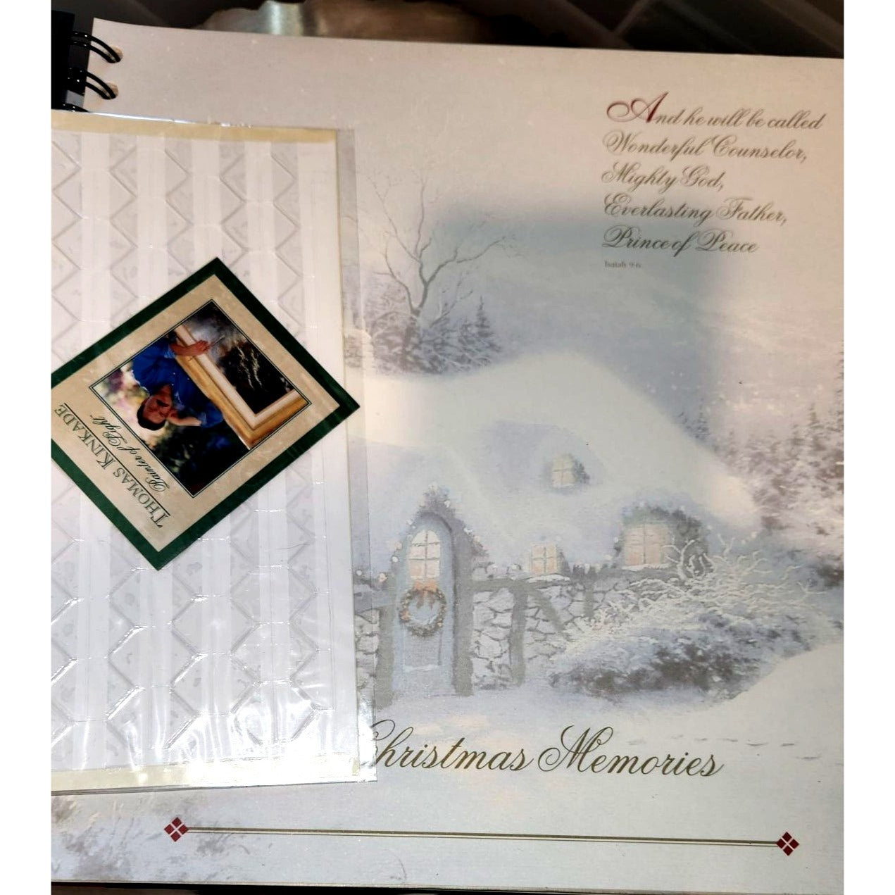 Thomas Kinkade Photo Album Our Christmas Memories 1999  20 pages both sides 9 x 9