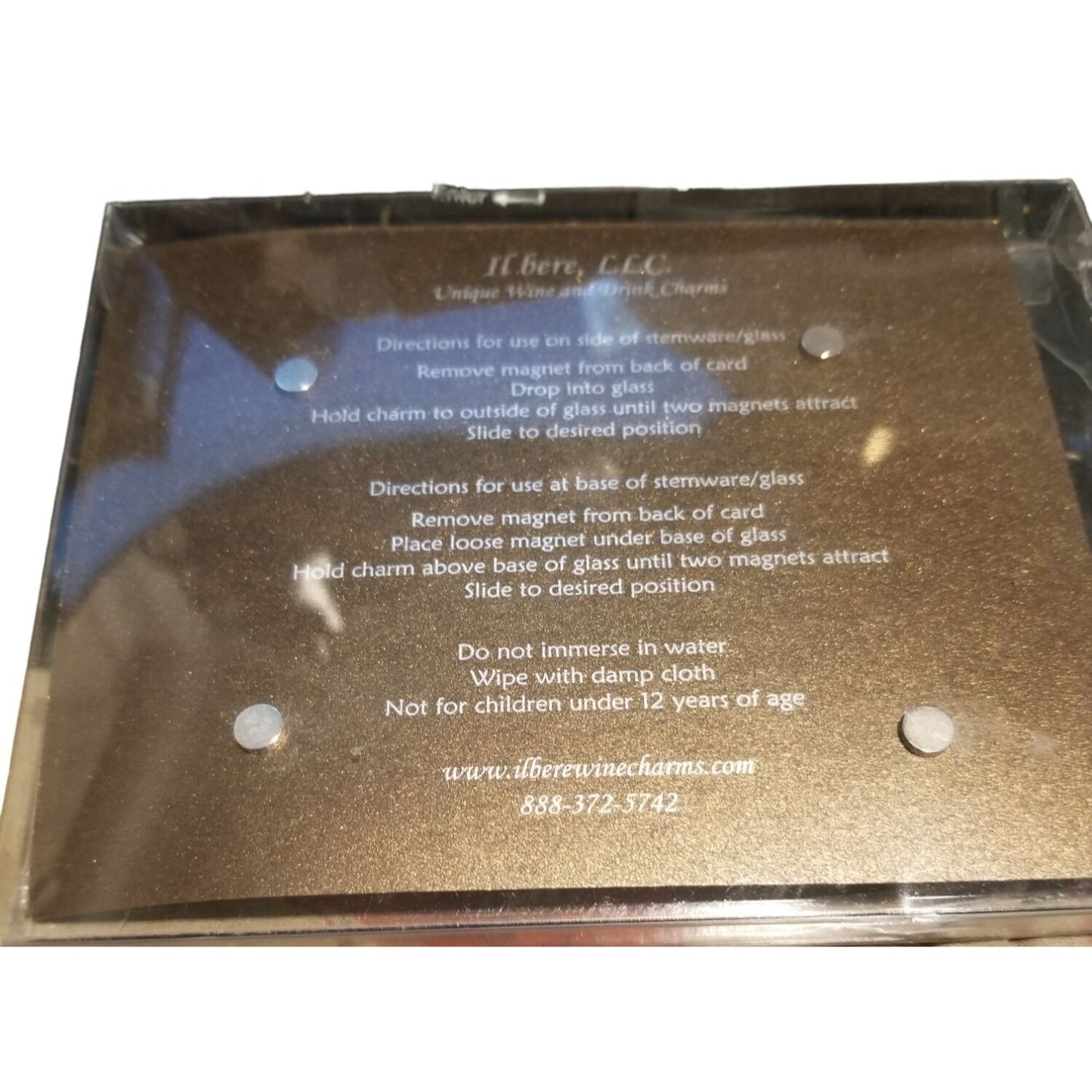 Wine Charms IL bere 4 piece Magnetic I love you Hearts  4