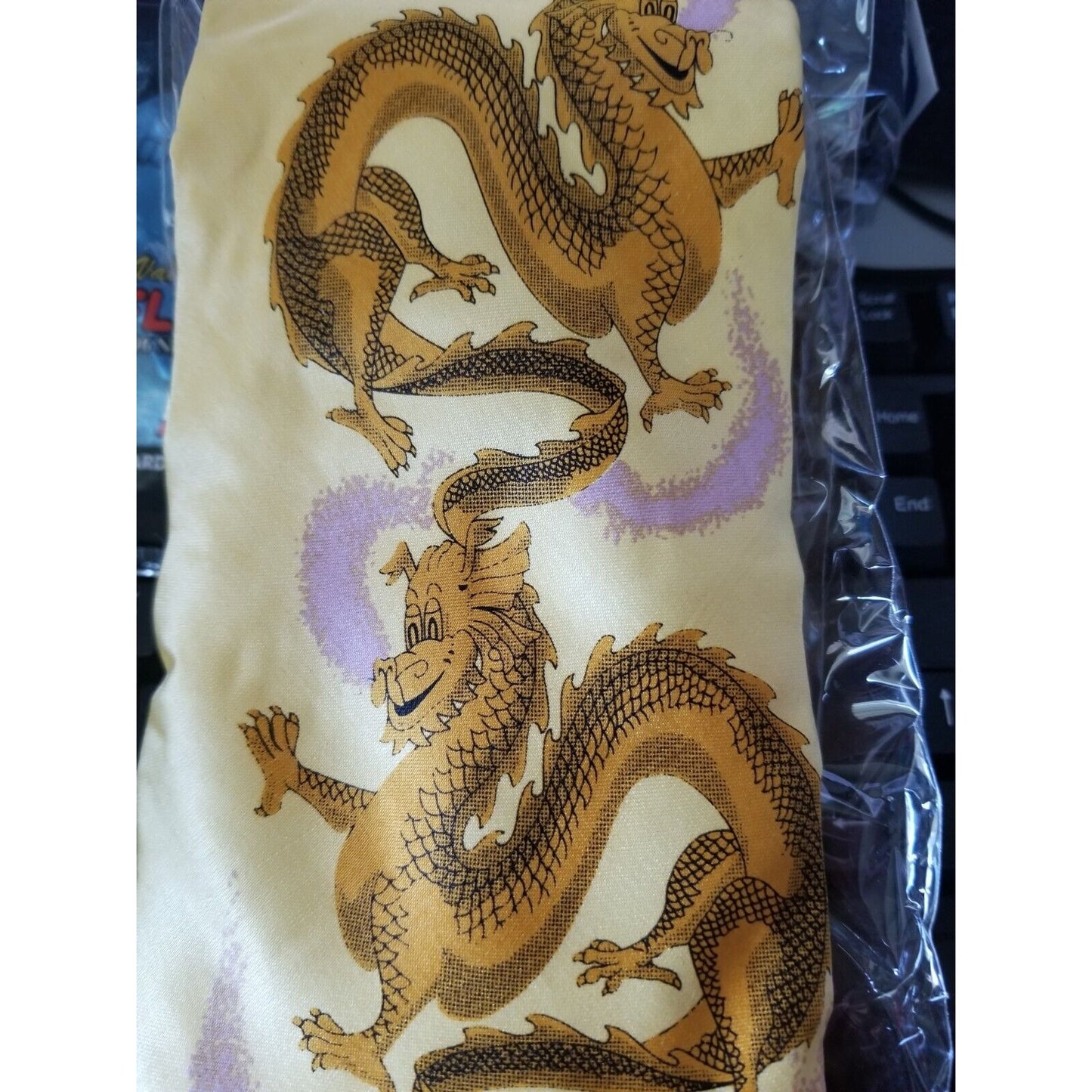 Tie Golden Dragon 54 "  X. 4"  Silk 100%