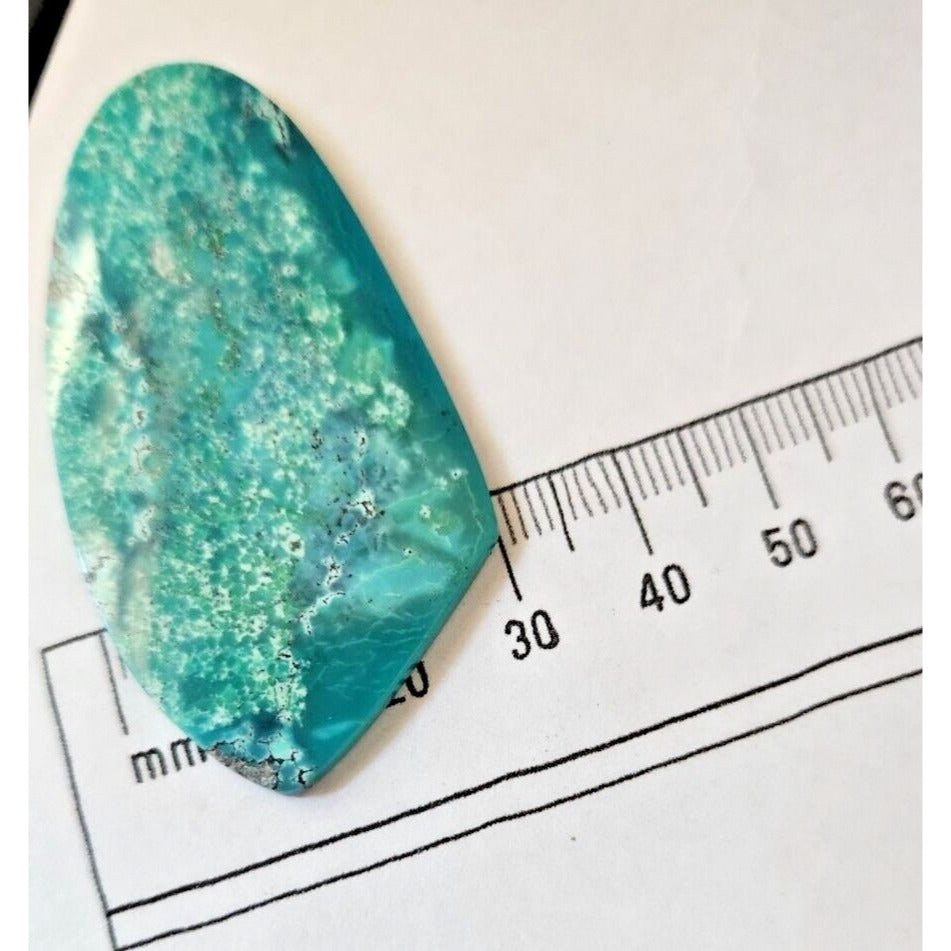 Gemstones Loose Turquoise Cabochon 8.6 gr Pendant Size 60 mm x 30 mm x 2 mm