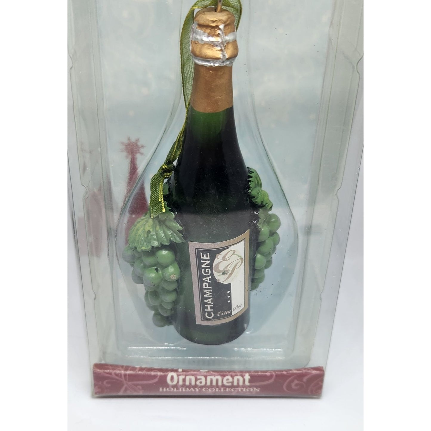 Christmas Ornament Champagne  Bottle  4 1/2" Tall Epic Hanging