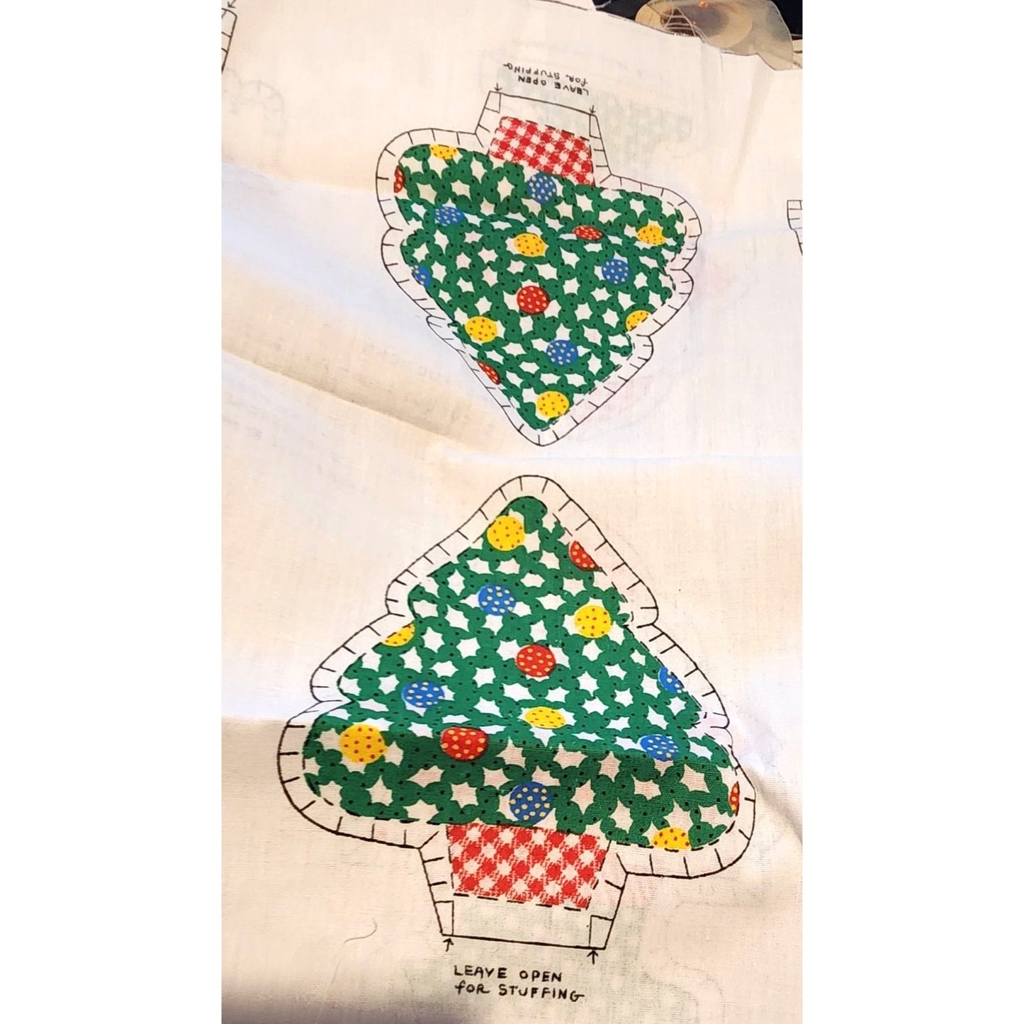 Craft Kit Ornaments Springs Mills, Inc. Pattern 4162  Tree Candy Cane Angel Santa Doll Bell  16" x 44"