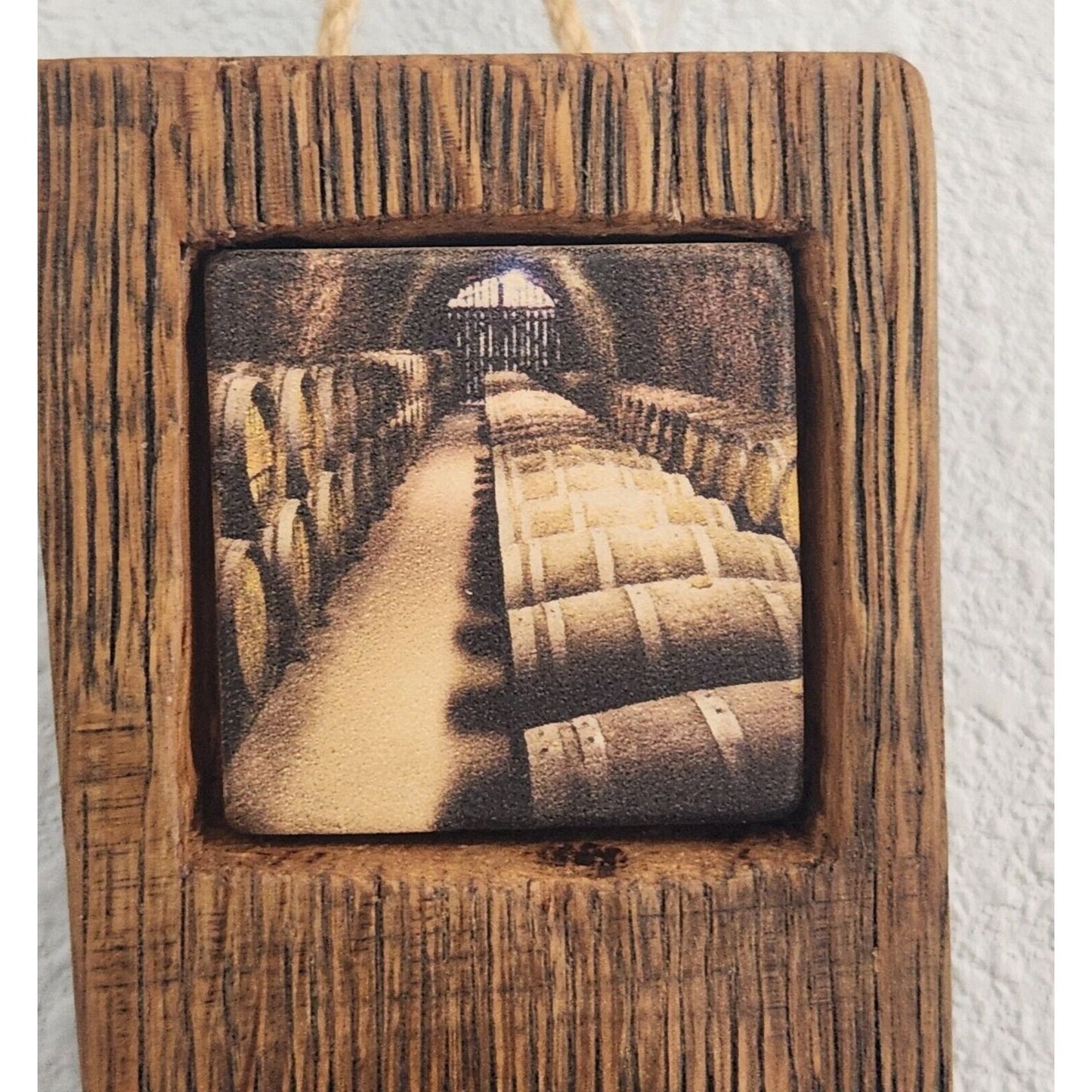 Wine Barrel Wood Sign Barrel Room Tile Red Wine Glass Wine Stave Stained Hanger