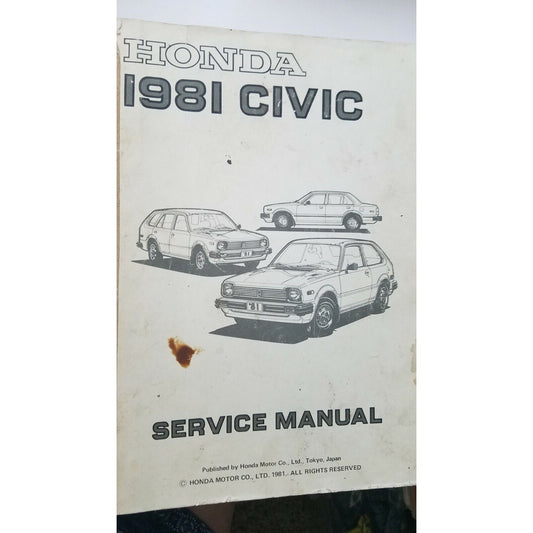 1981  Honda  Civic Service Manual All Models