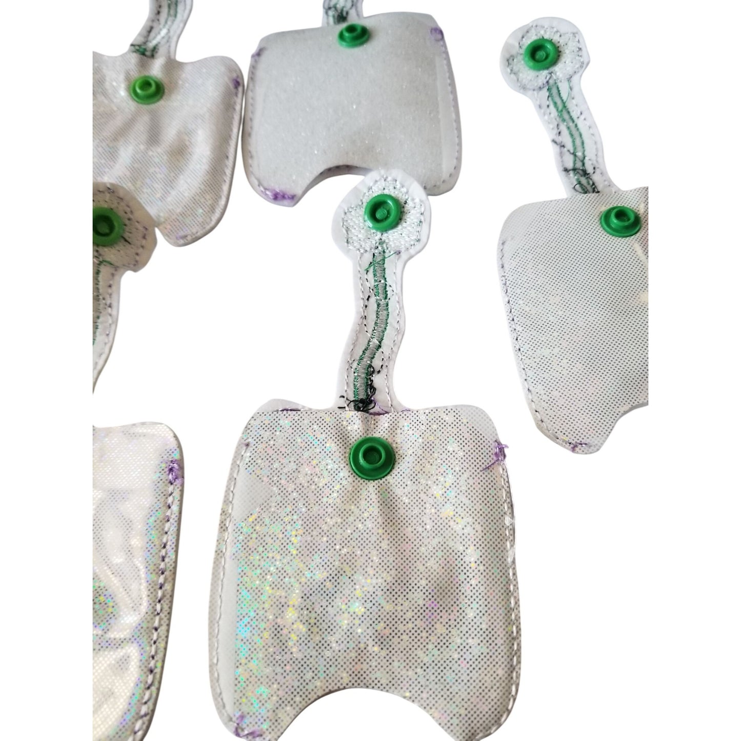 Bath & Body Works 1 oz Hand Sanitizer Set of 5 Trolls Embroidered Faux Leather Holder