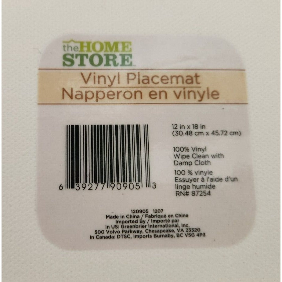 Home Store Vinyl Placemat Set of 4 Vineyard Wine Bottles Softback Size 18" x 12"