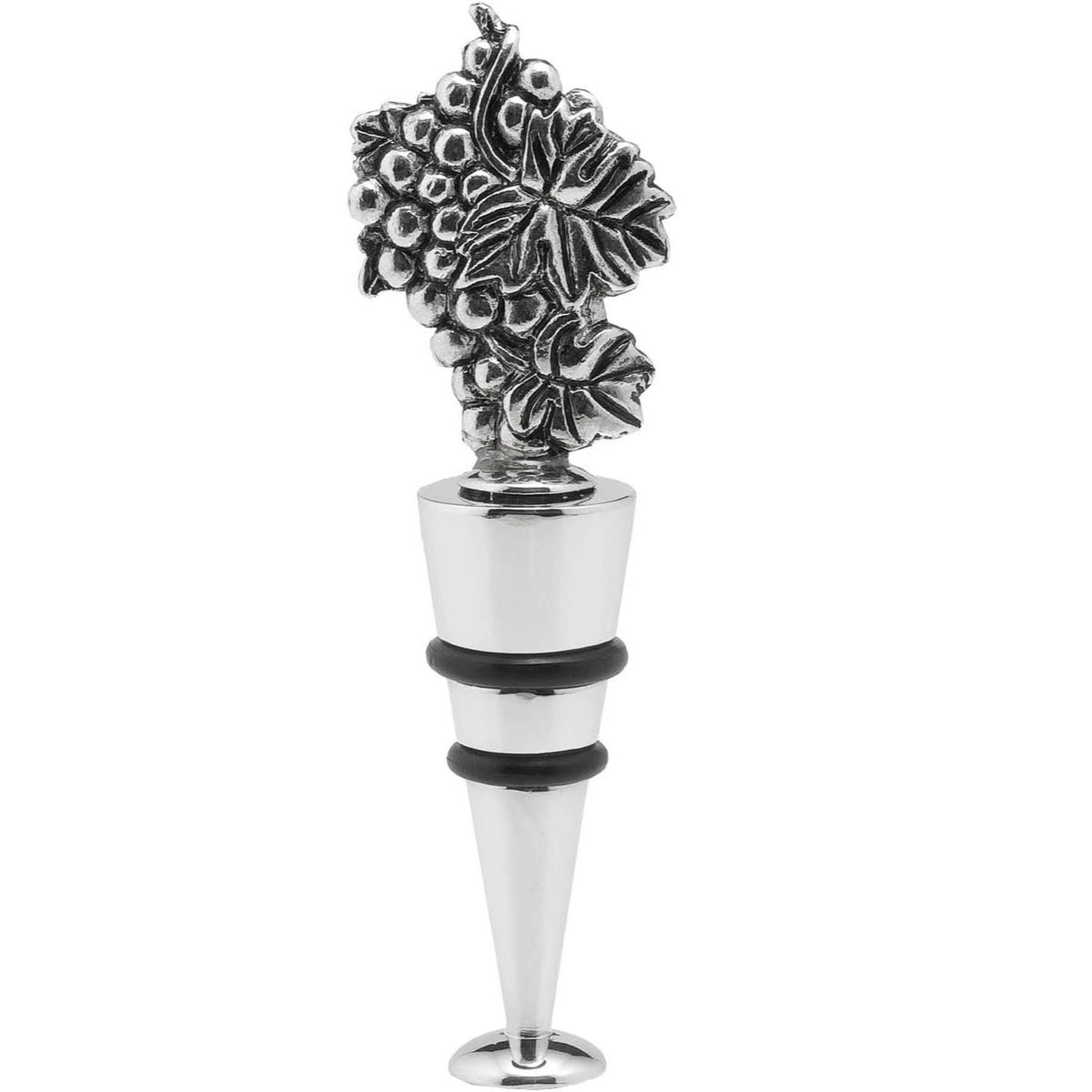 Wine Bottle Stopper Whimsical Wine Stopper Grapes 4" x 1 1/2" Wine Things Zinc Alloy  Preserver Supreme