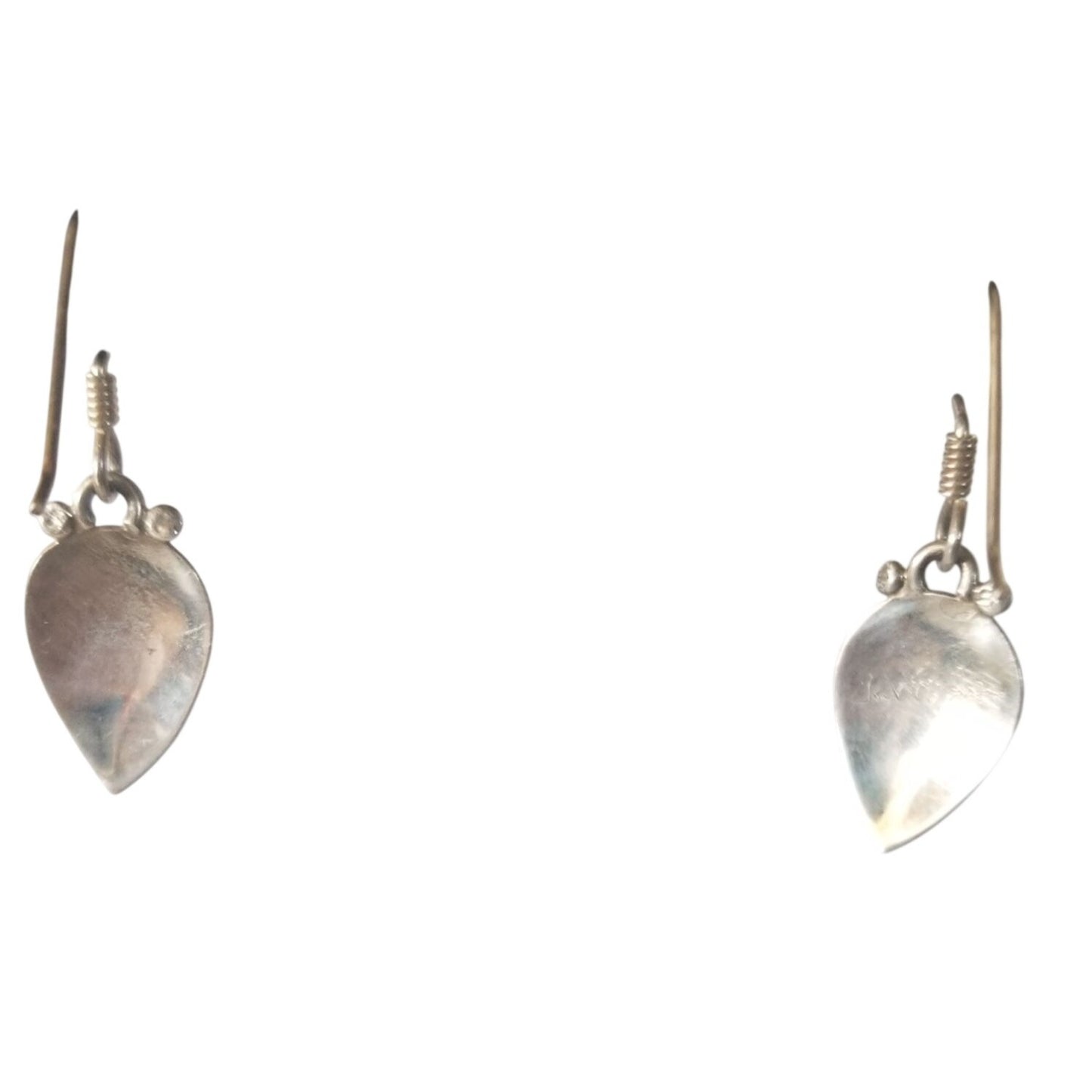 Earrings Silver Saphire Oval  3.2 Gr  16 ct  2 cm  x 2 cm  Oval  0.5 cm Silver Blue