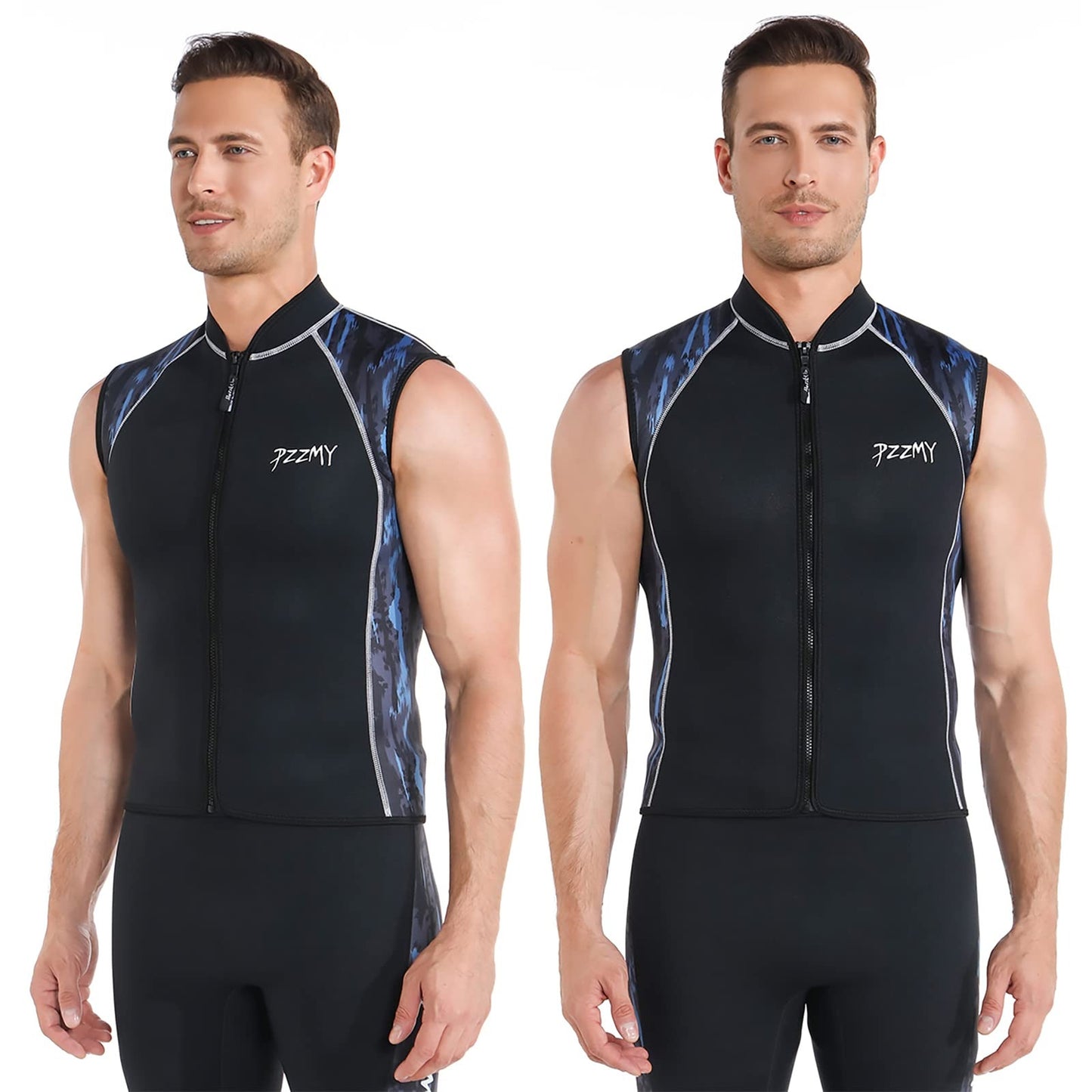 PZZMY Wetsuit Top Men 3mm Neoprene Top Women Diving Vest Sleevesless Wet Suits Tops Vest for Scuba Diving Canoeing Surfing Kayaking Sauna XX
