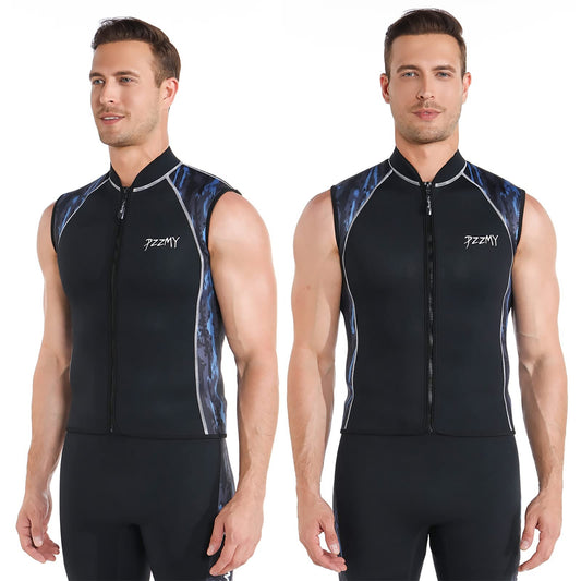 PZZMY Wetsuit Top Men 3mm Neoprene Top Women Diving Vest Sleevesless Wet Suits Tops Vest for Scuba Diving Canoeing Surfing Kayaking Sauna XX