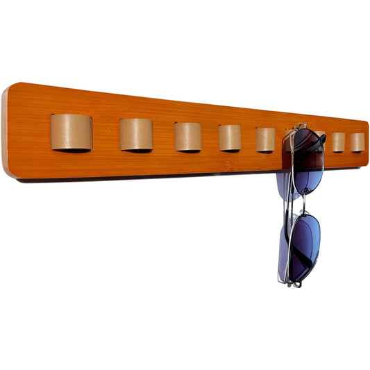 TIGARI Sunglass Organizer, Wood Sunglass Holder for Wall, Hanging Eye Glasses Stand, Sunglasses Storage Eyewear Display, Eyeglass holder for