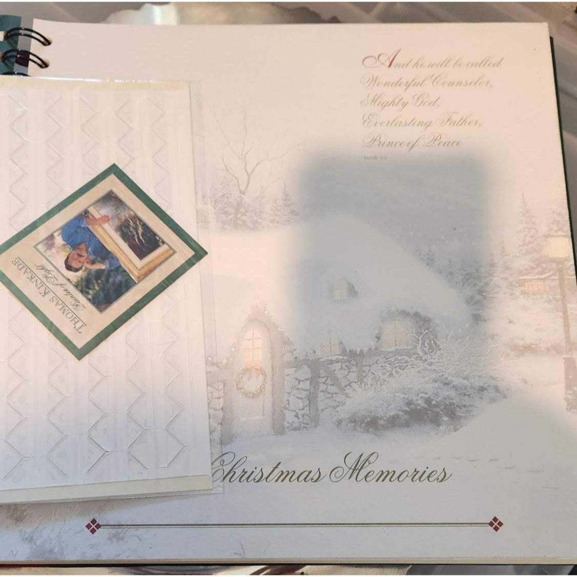 Thomas Kinkade Photo Album Our Christmas Memories 1999  20 pages both sides 9 x 9