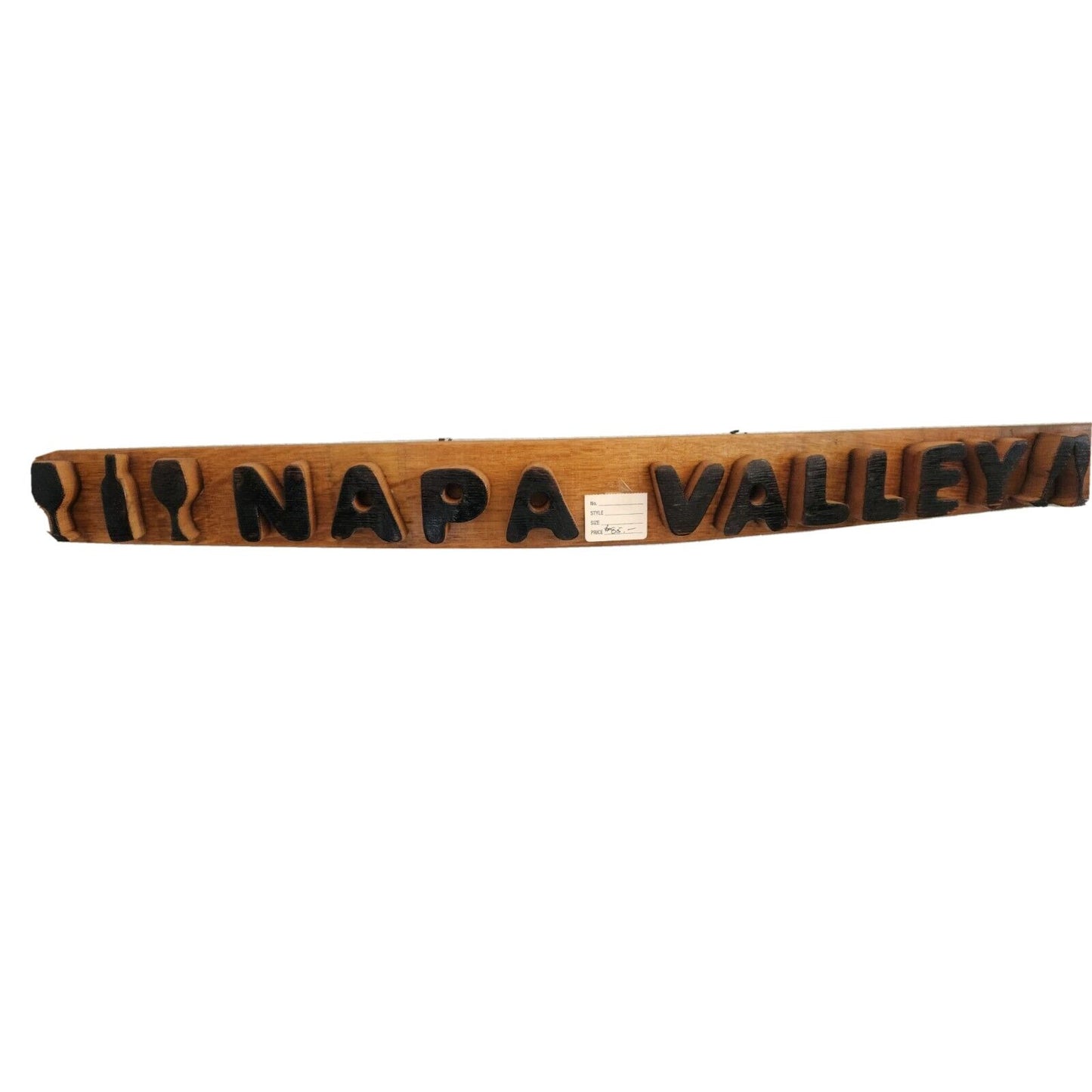 Wood Sign Wine Stave says "Napa Valley ", Wine Bottles Wine Glass Cut from Stave