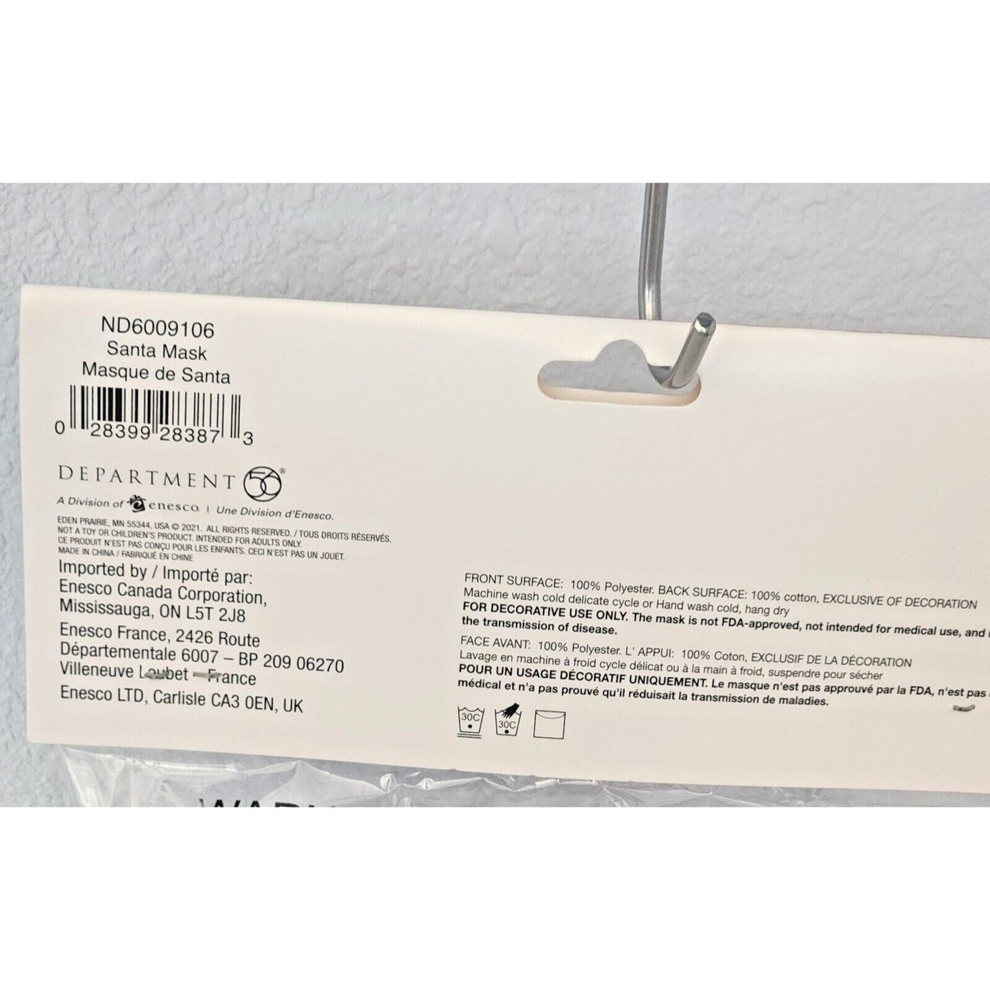 Mask Santa Beard Department 56 Adult