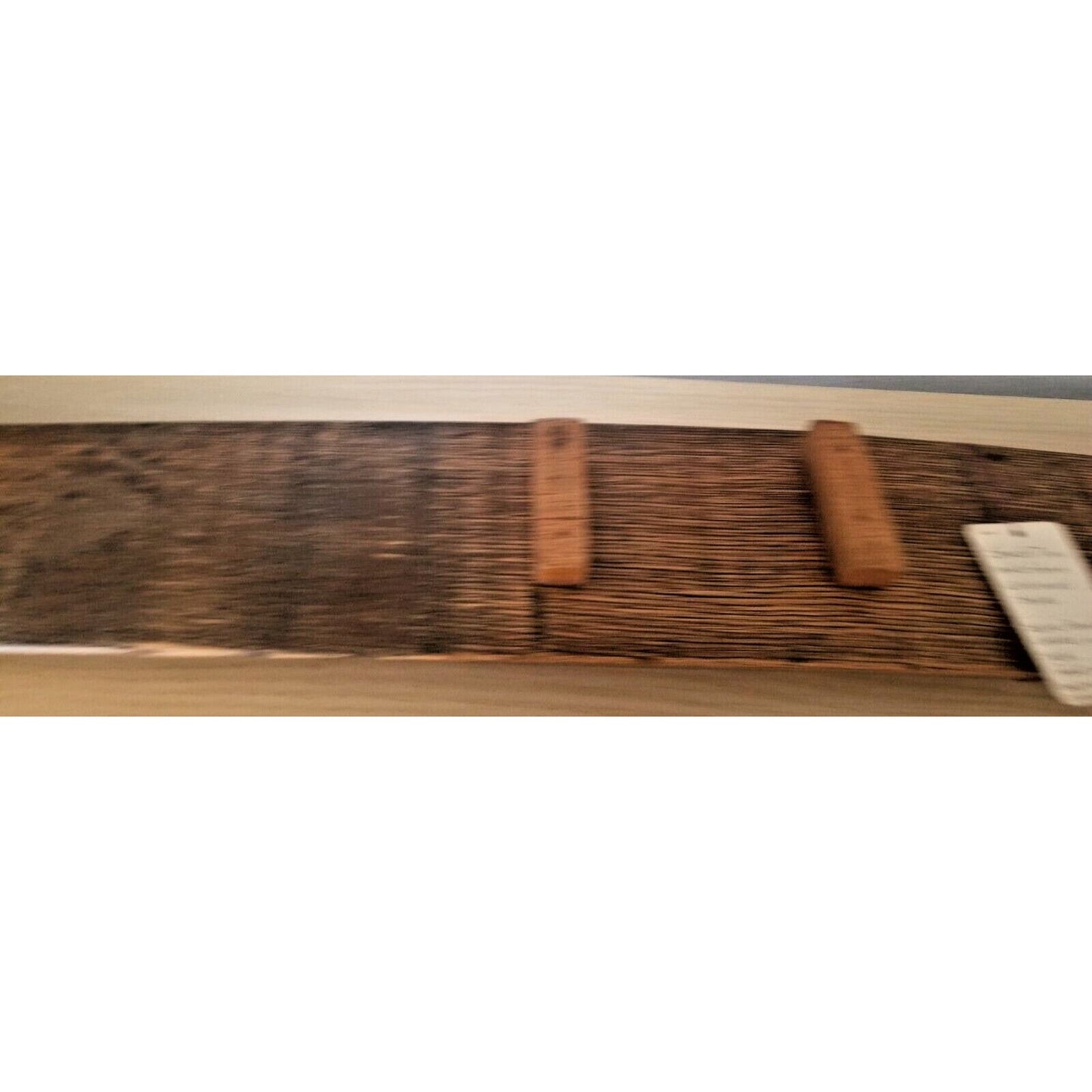 Wine Stave Sushi Tray  with Brown Dipping Bowl Stave Feet 35 " x  3 1/2 " x 2"