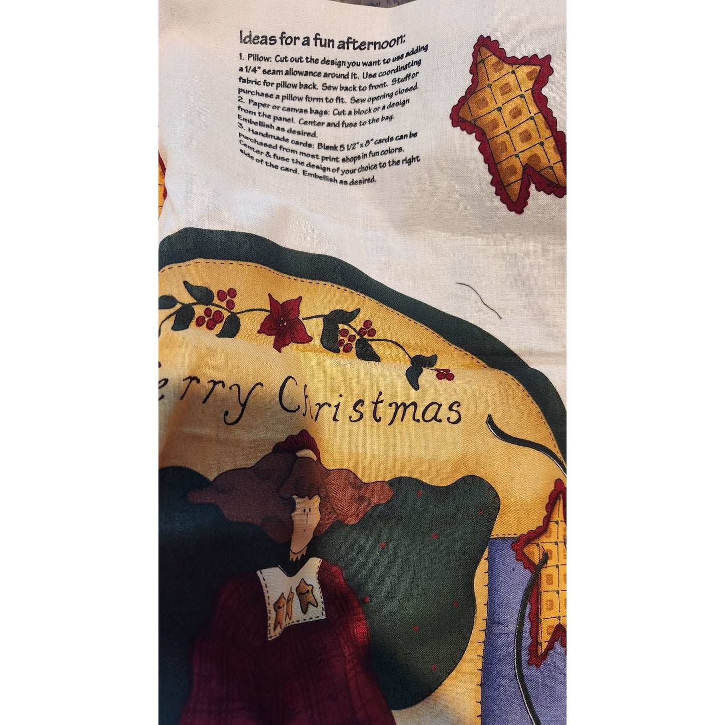 Craft Kit Whispering Pines Christmas Panel 36 x 60 Make several items applique