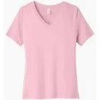 T-Shirt  Pink V-Neck Bella100% Cotton  Size  Medium Comfort Fit