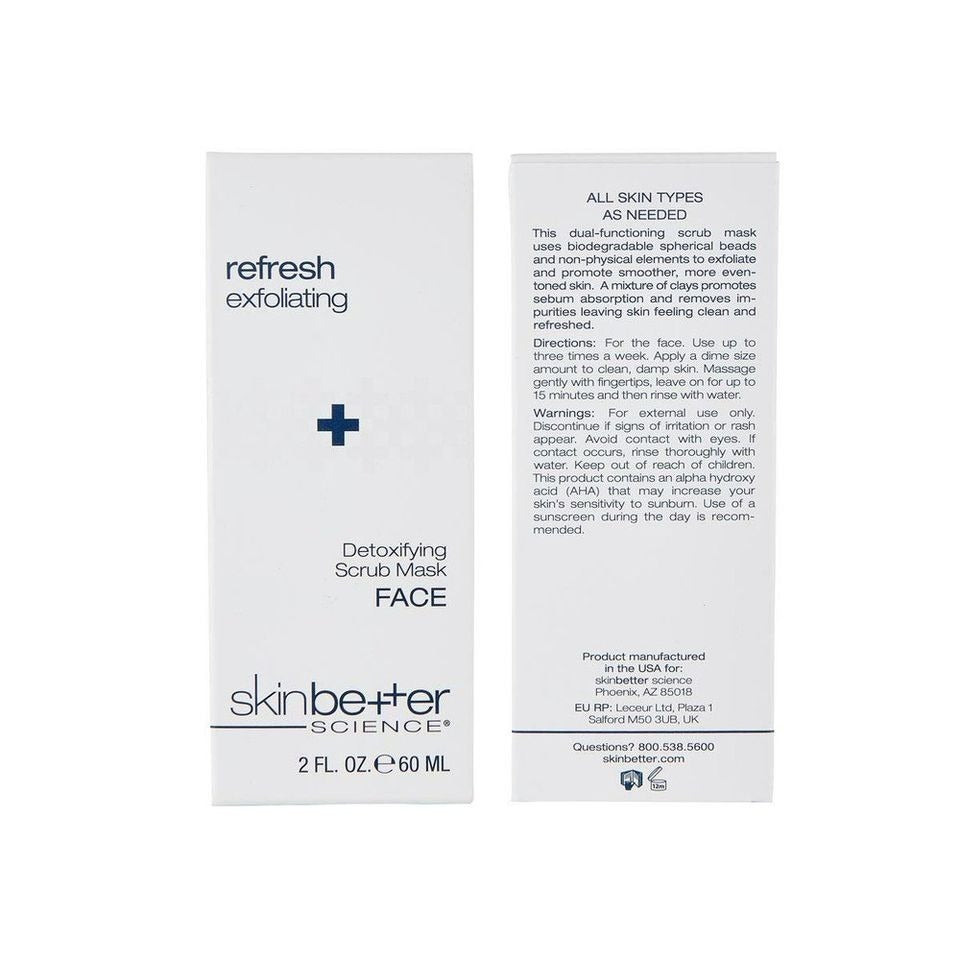 SkinBetter Refresh exfoliating Detoxifying Scrub Mask Face 2 oz