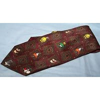 Tie Marvin Martian Tweety Sylvester Neck Tie Red Black  60 " Long  3 1/2"  Wide