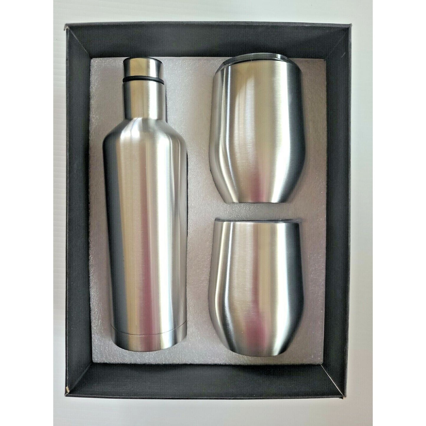 Stainless Steel Cocktail Mixed Drink Shaker 2 SS Mugs New Gift Box Ebay Branded