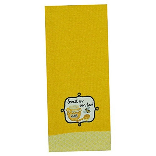 Kitchen Towel Design Imports Sweet as can Bee 20 X 30", 100% Natural Cotton