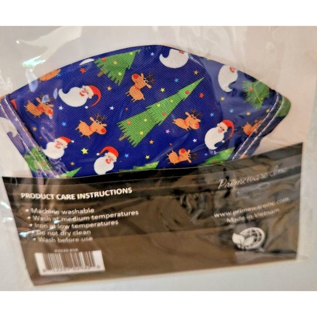 Primeware Mask Christmas Design Kids 2 pack 2 layers 100 % Polyester Washable