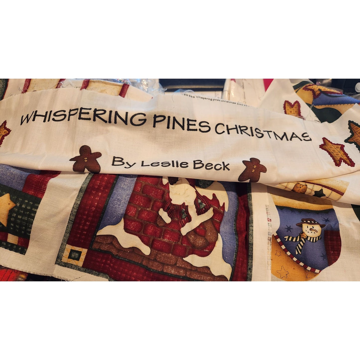 Craft Kit Whispering Pines Christmas Panel 36 x 60 Make several items applique