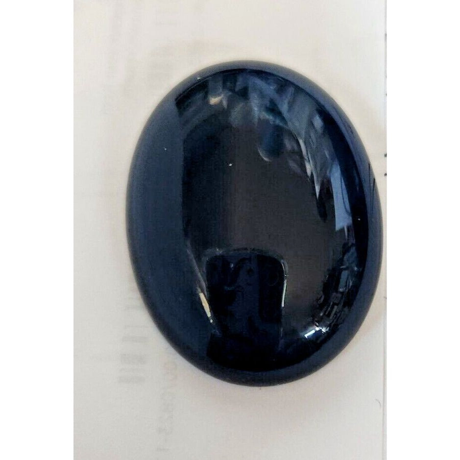 Gemstones Loose Black Onyx Cabochon 6.6 gr Pendant Size 24 mm x 32 mm