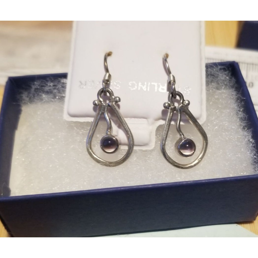 Earrings MoonStone  3  Gr 14.5 ct  20 mm  x 15 mm  Silver 925 Oval  5 mm Stone