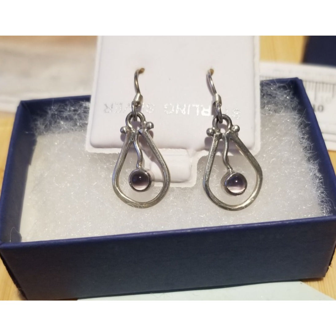 Earrings MoonStone  3  Gr 14.5 ct  20 mm  x 15 mm  Silver 925 Oval  5 mm Stone