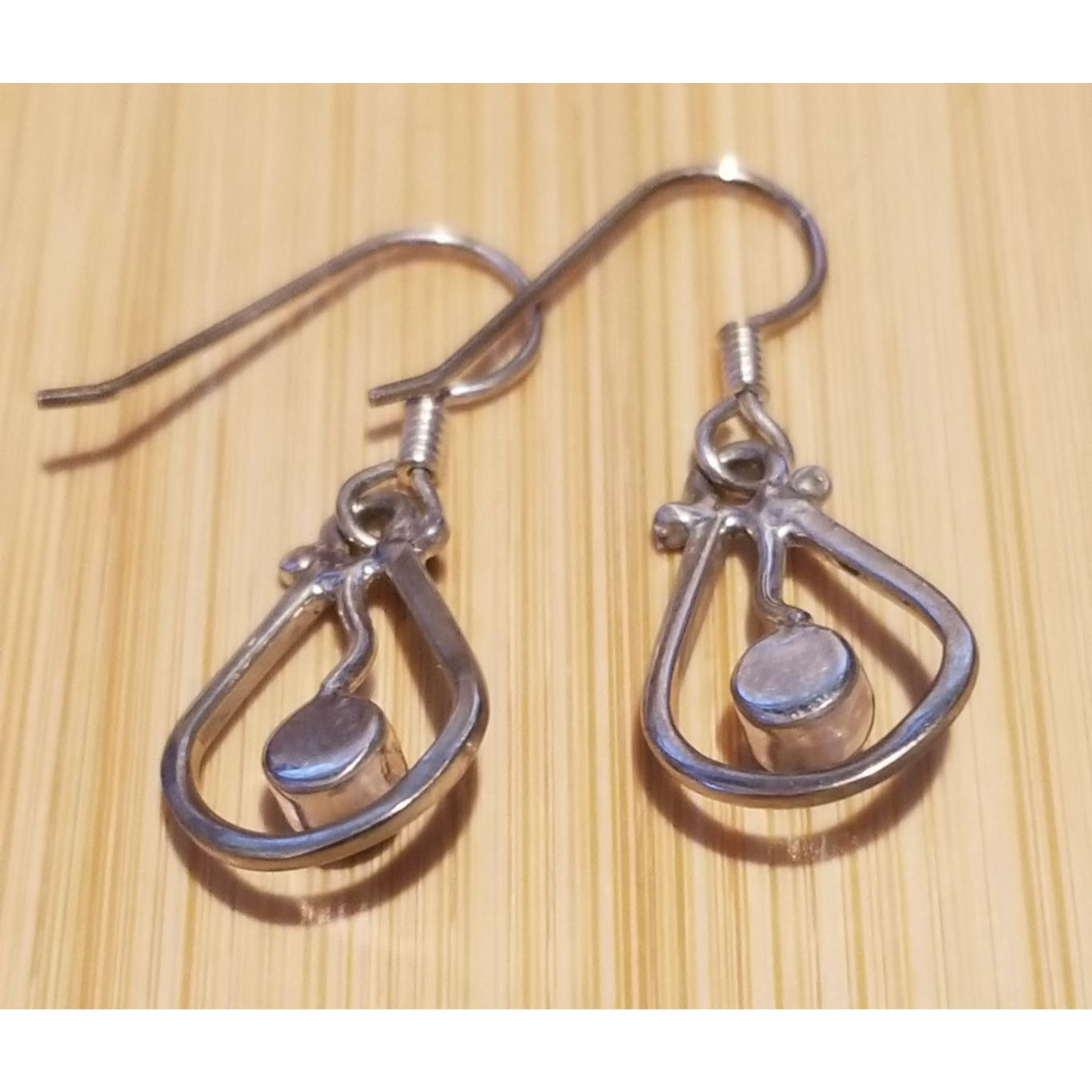 Earrings MoonStone  3  Gr 14.5 ct  20 mm  x 15 mm  Silver 925 Oval  5 mm Stone