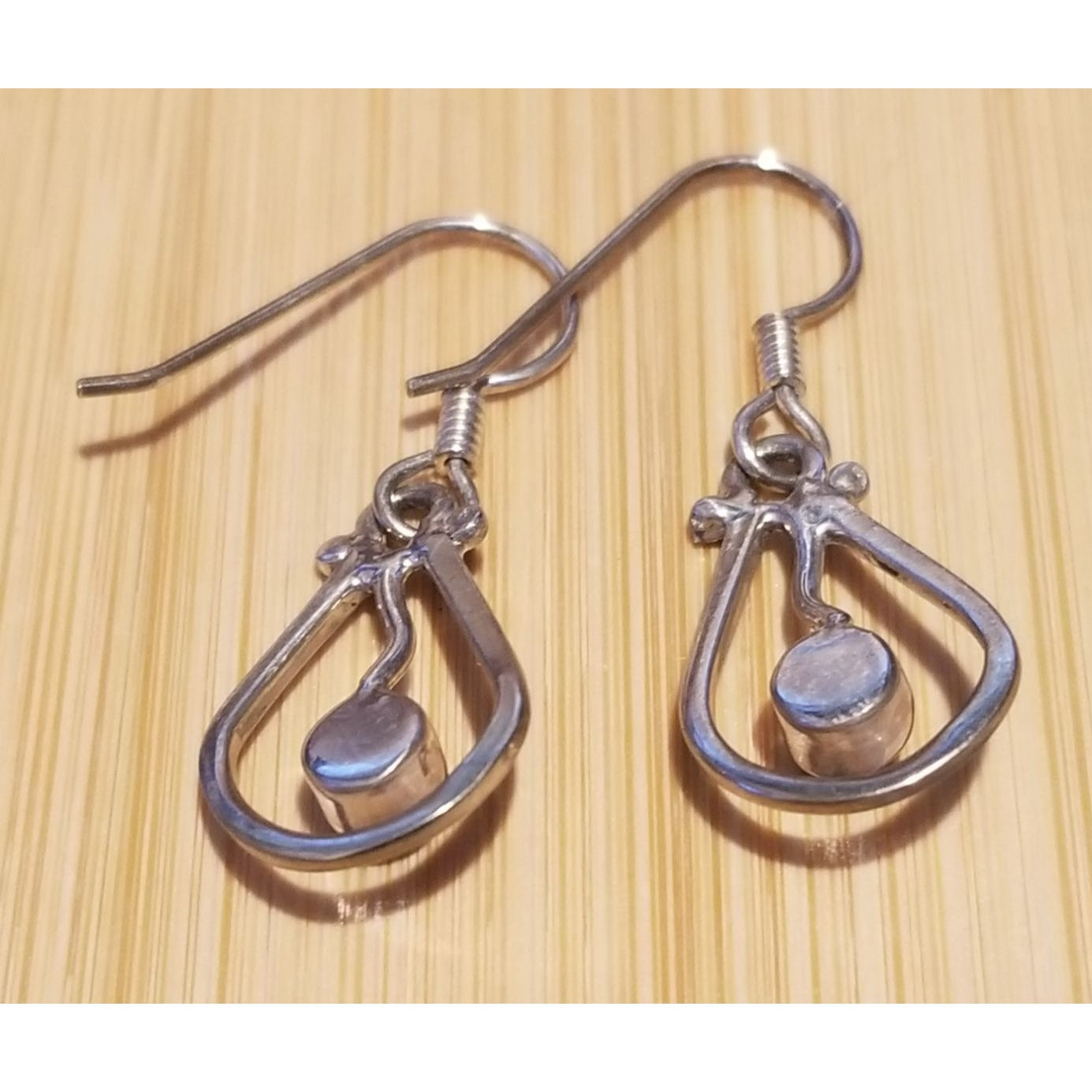 Earrings MoonStone  3  Gr 14.5 ct  20 mm  x 15 mm  Silver 925 Oval  5 mm Stone