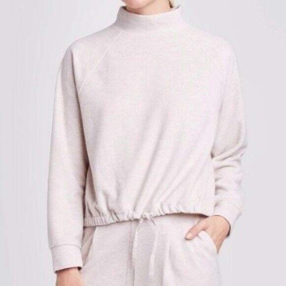 Sweatshirt Prologue Women's Size XXL Long Sleeve Tie Waist Neutral Heather
