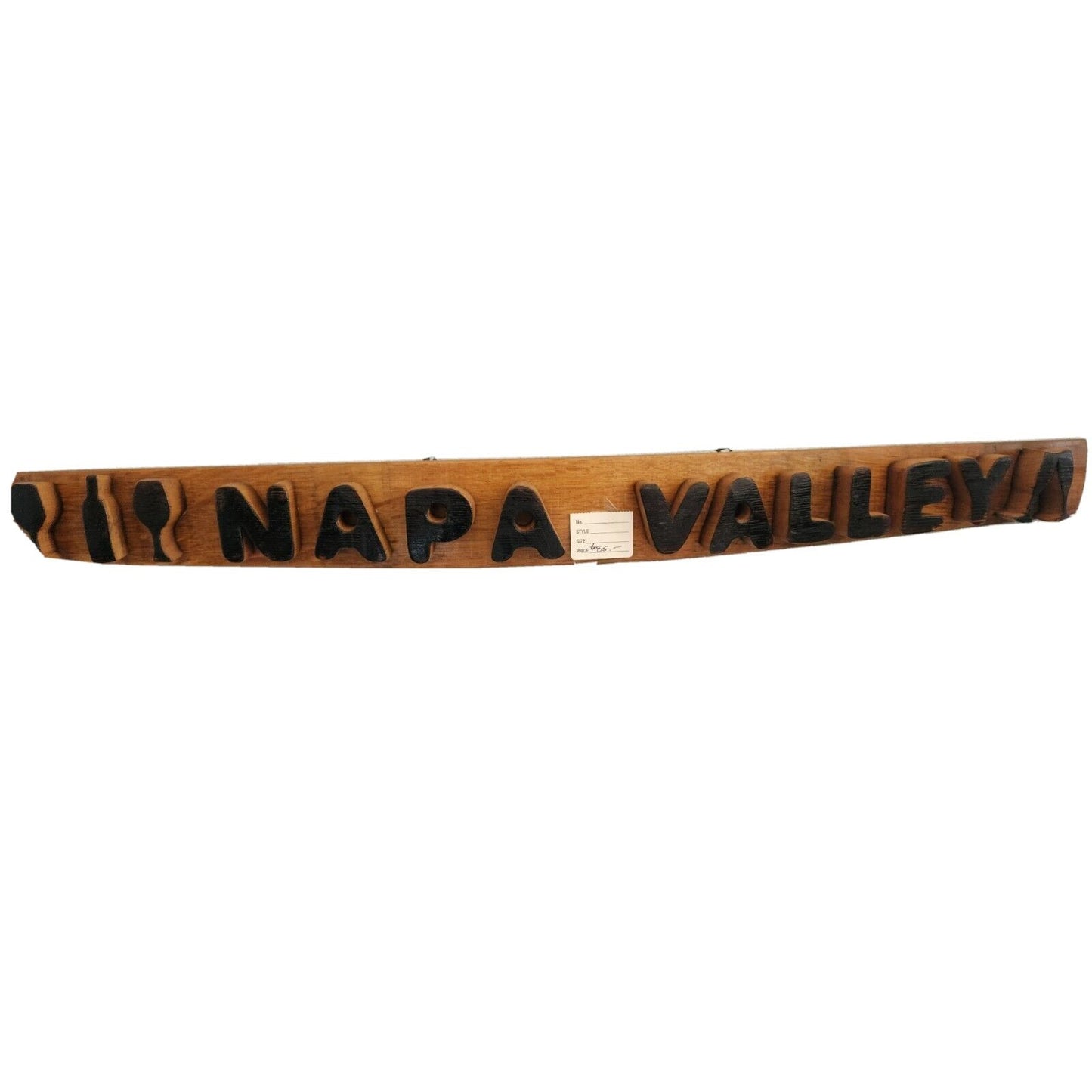 Wood Sign Wine Stave says "Napa Valley ", Wine Bottles Wine Glass Cut from Stave